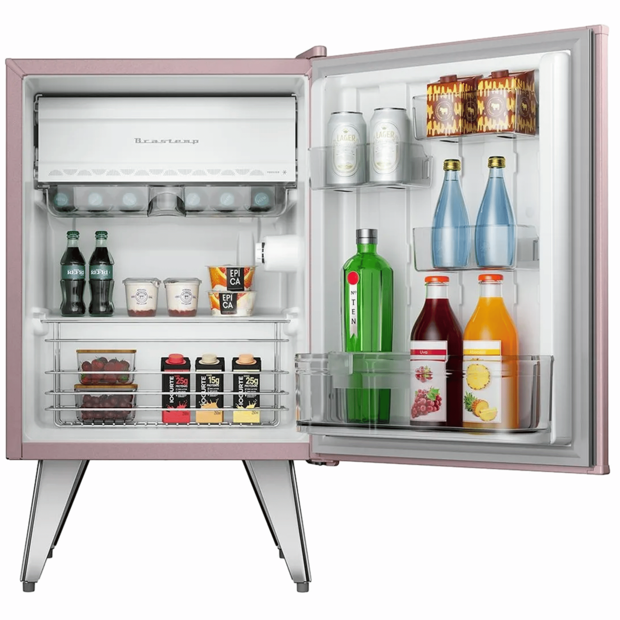 Frigobar Brastemp Retrô 76L BRA08MO Rose 220V