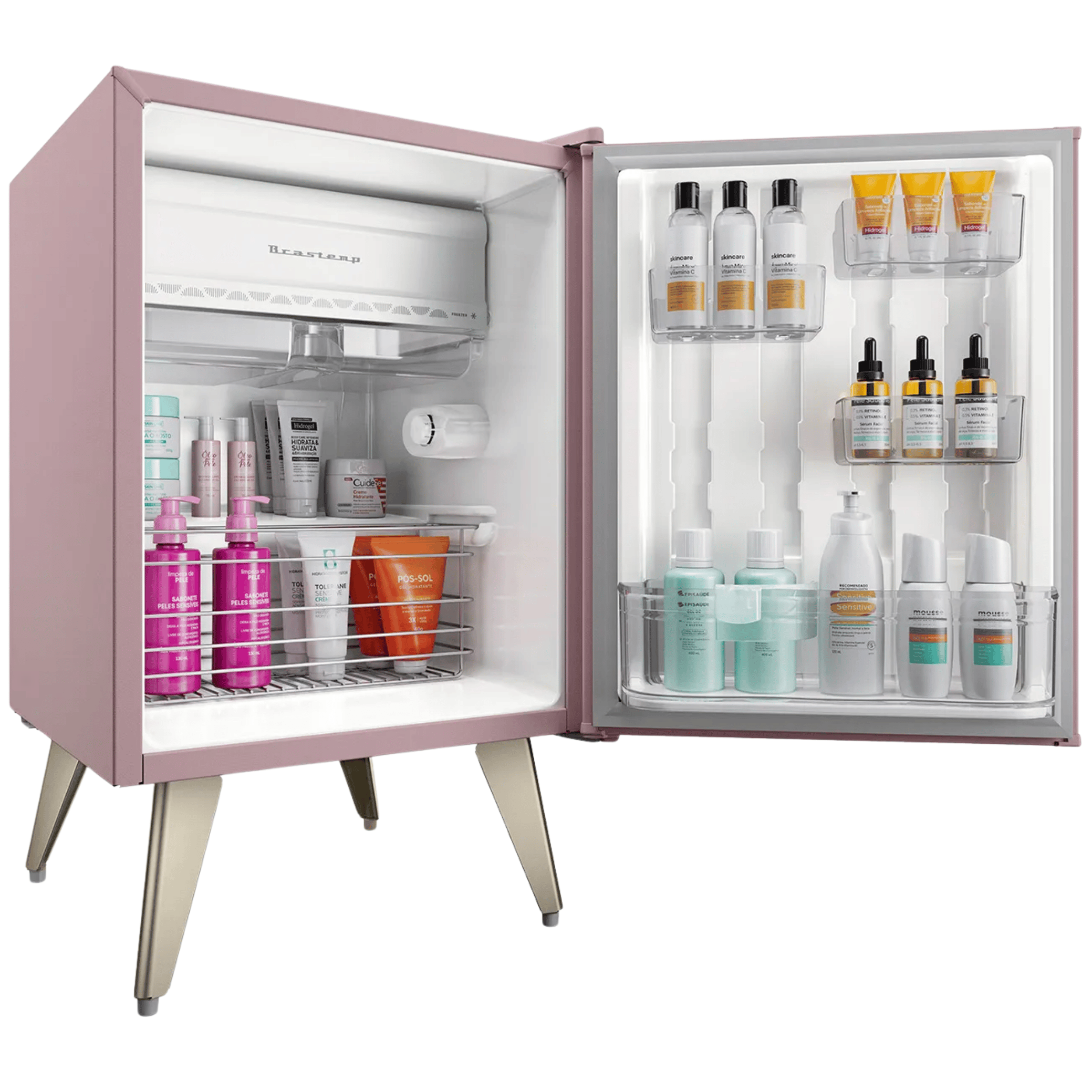 Frigobar Brastemp Retrô 76L BRA08MO Rose 220V