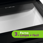 Fogão 4 Bocas Consul CFO4V Piso Mesa Vidro Inox Bivolt
