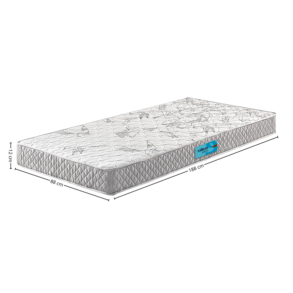 Colchão Espuma Ecoline D-23 Ecoflex Solteiro 88x188x12cm Cinza