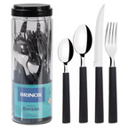 Faqueiro Brinox 24 Peças Riviera Aço Inox Preto