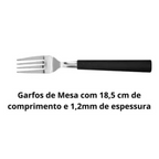 Faqueiro Brinox 24 Peças Riviera Aço Inox Preto