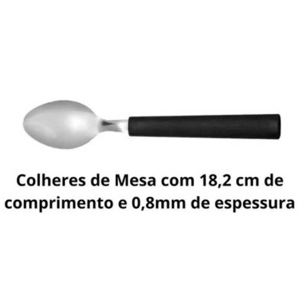 Faqueiro Brinox 24 Peças Riviera Aço Inox Preto