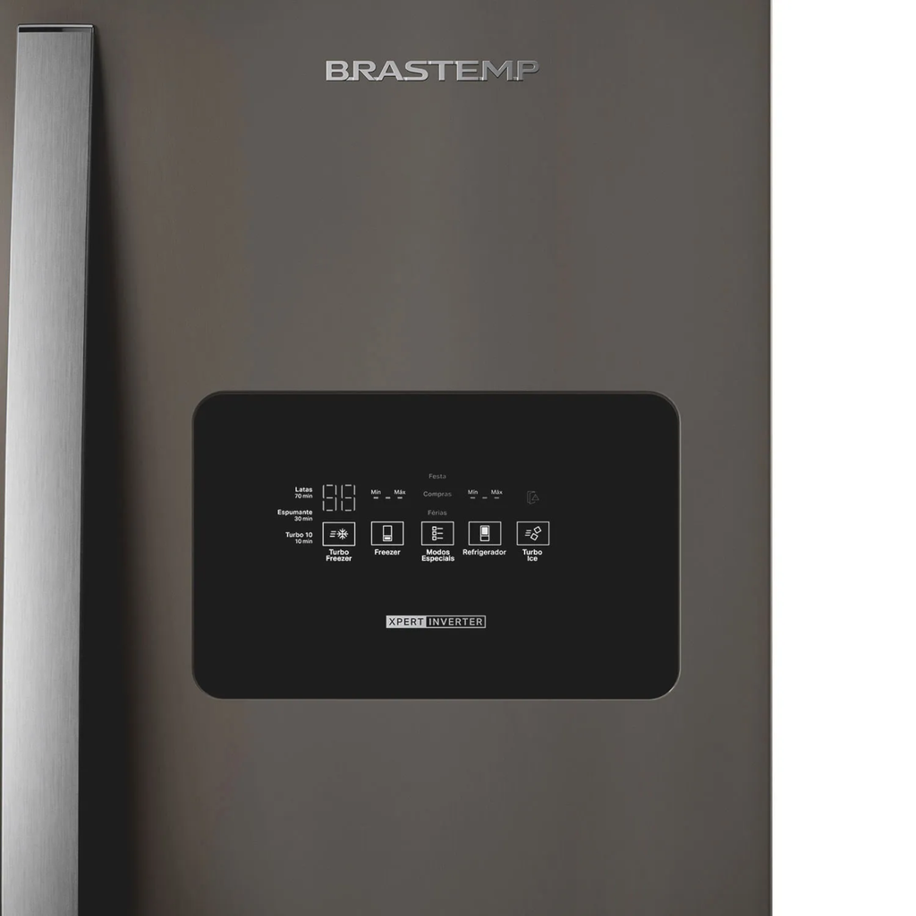 Refrigerador Brastemp 559L BRO85ME 3 Portas French Door Inverter Black Inox 220V