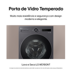 Lava e Seca Smart LG 18KG Inverter AI DD 2.0 Black Inox 220V
