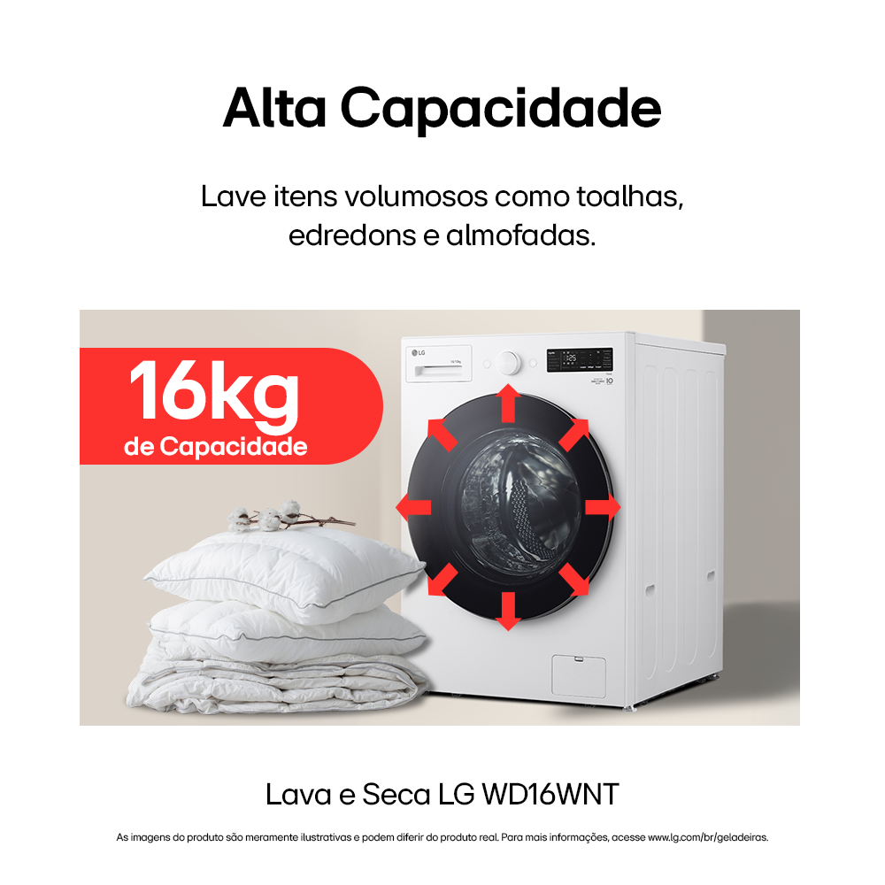Lava e Seca Smart LG 16KG AI DD Branco 220V
