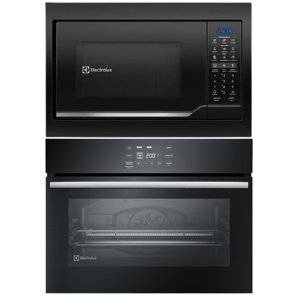 Kit Electrolux de Embutir Forno Elétrico OE5EA 50L com AirFryer +Micro-ondas 34L ME3EP 220V