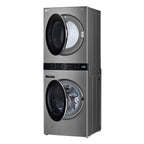 Lavadora e Secadora 17kg LG Torre WashTower AI DD Smart Inox 220V