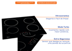 Cooktop Indução Midea 4 Bocas CYB40P2 Preto 220V