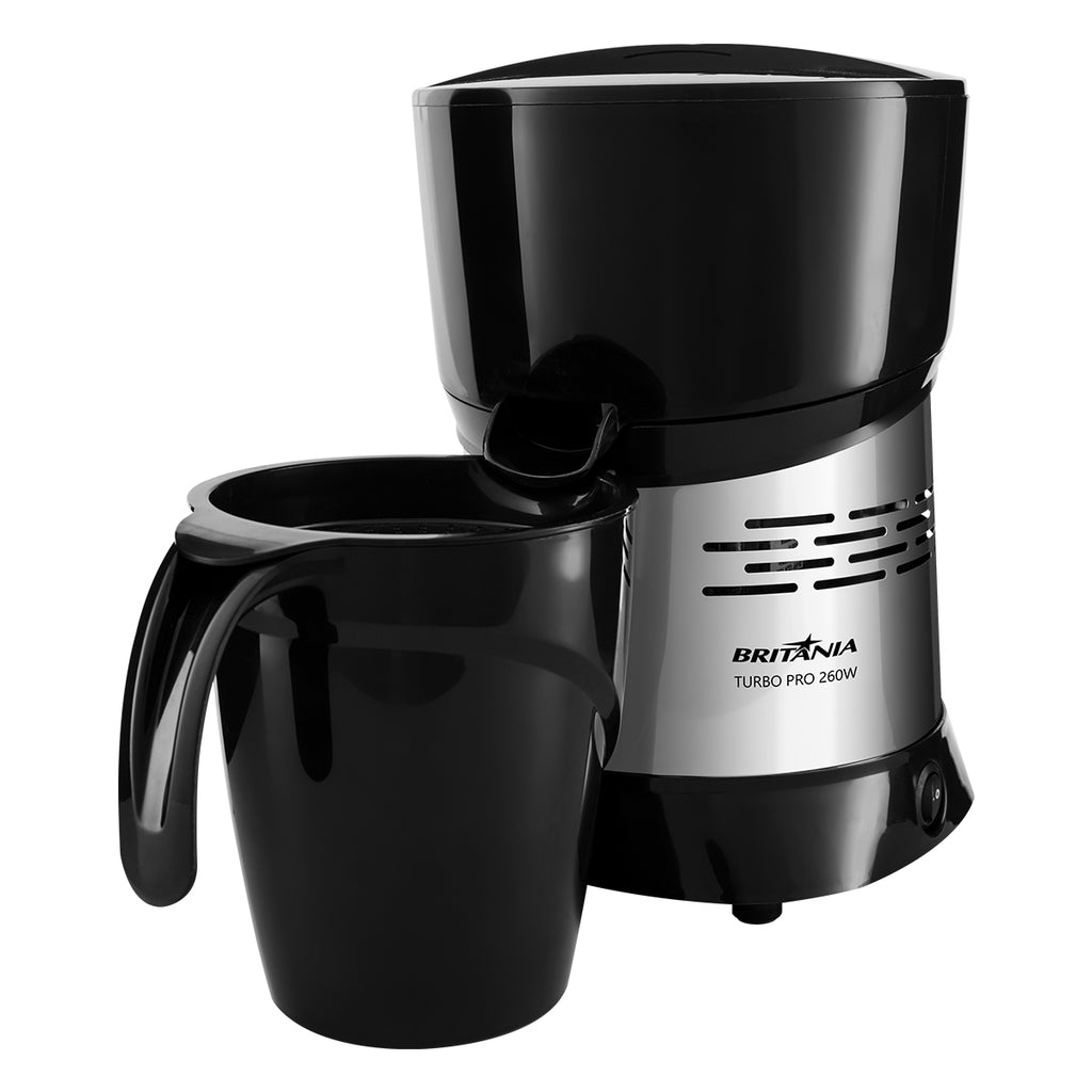 Espremedor de Fruta Britânia Turbo Pró Preto/Inox Bivolt