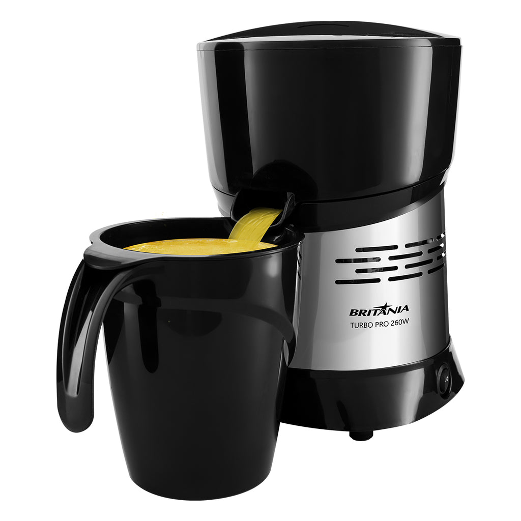 Espremedor de Fruta Britânia Turbo Pró Preto/Inox Bivolt