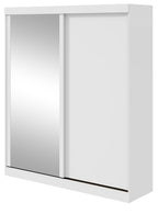 Roupeiro Zeine Lopas 180cm 2 Portas Correr com Espelho Flex Branco