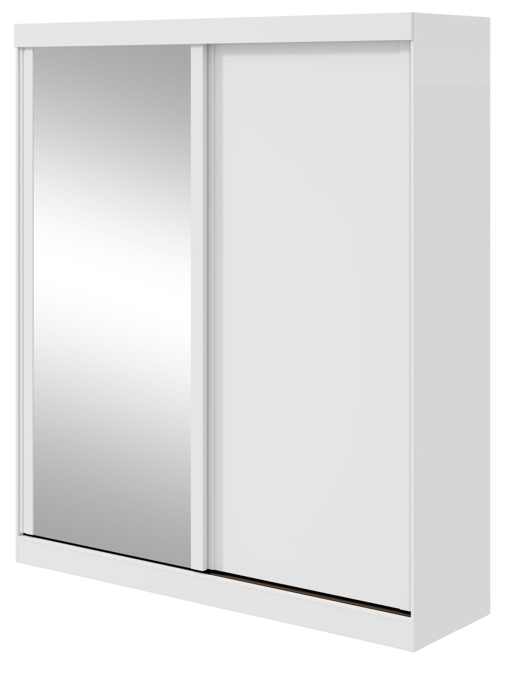 Roupeiro Zeine Lopas 180cm 2 Portas Correr com Espelho Flex Branco
