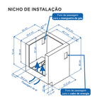Fogão 4 Bocas Venax de Embutir Gaudi Prisma Vitreo Grades Individuais Inox Bivolt