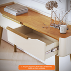 Aparador ARC 136cm Imcal 2 Gavetas Off White e Nature