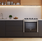 Fogão 5 Bocas Fischer de Embutir Gran Cheff Tripla Chama Mesa de Vidro com Dourador 28550-65541 Inox 220V
