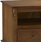 Rack Rústico 150cm Linz 60501 3 Gavetas 100% Madeira Maciça Imbuia
