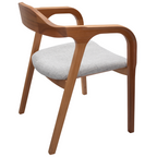 Poltrona Astom Seiva 60cm Champagne Linho Cinza