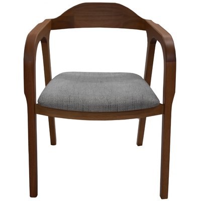Poltrona Astom Seiva 60cm Champagne Linho Cinza