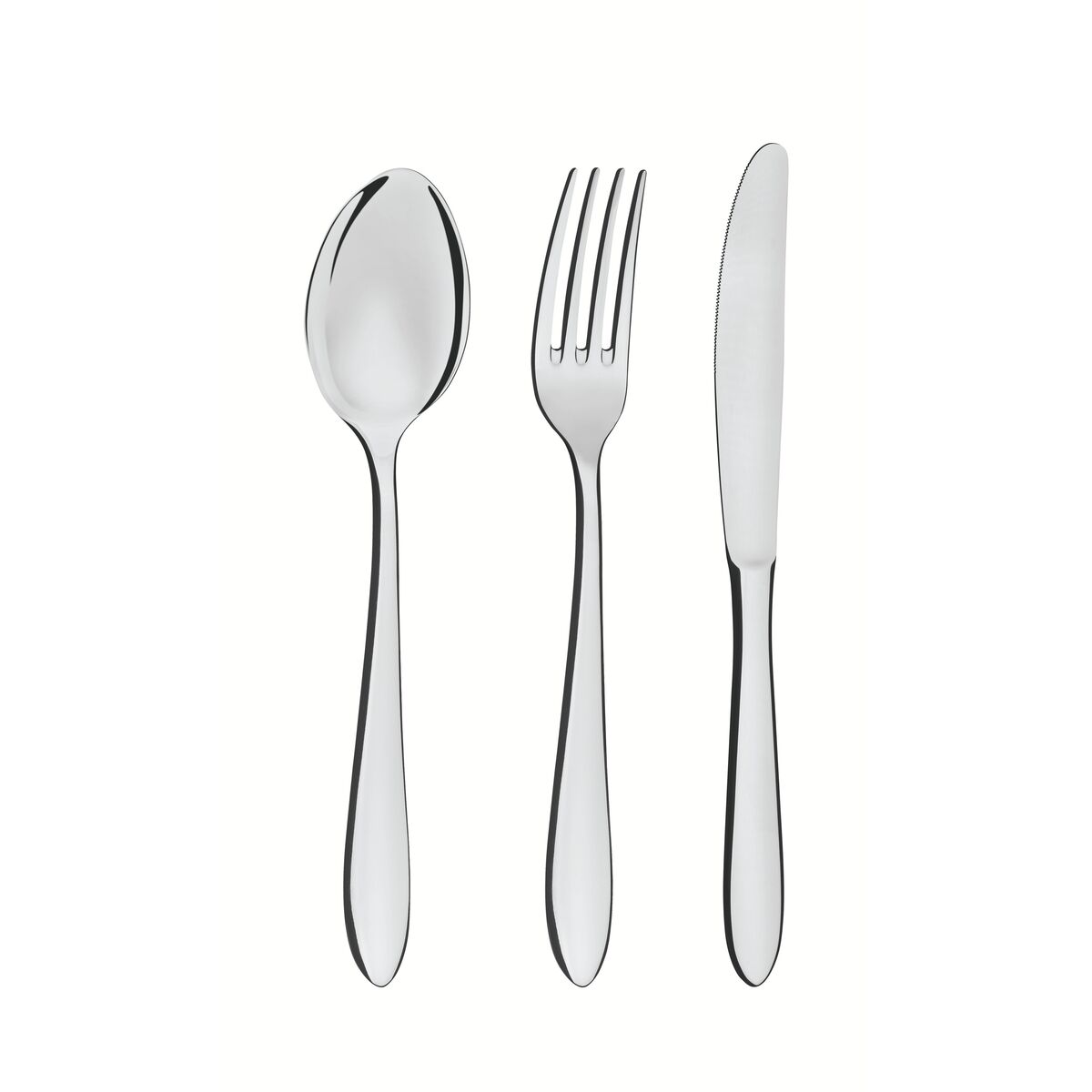 Faqueiro Tramontina Satri 101 Peças em Aço Inox com Facas de Mesa Acabamento Alto Brilho