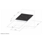 Cooktop Fischer 2 Bocas Elétrico Controle Touch Screen Vitrocerâmico 30004 Preto 220V