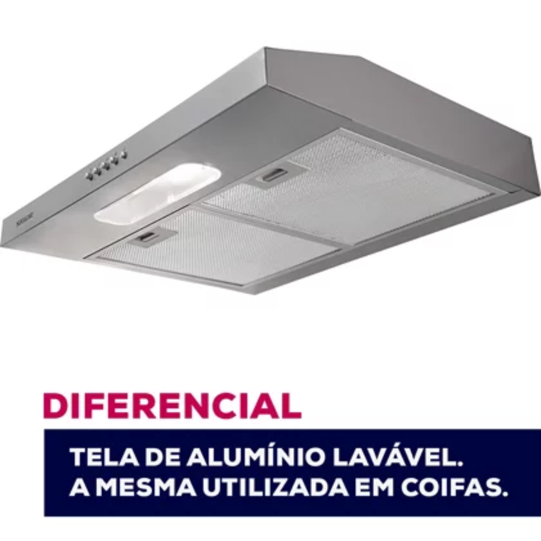 Depurador de Ar Slim 60cm 3 Velocidades Suggar DPS162PR Prata 220V