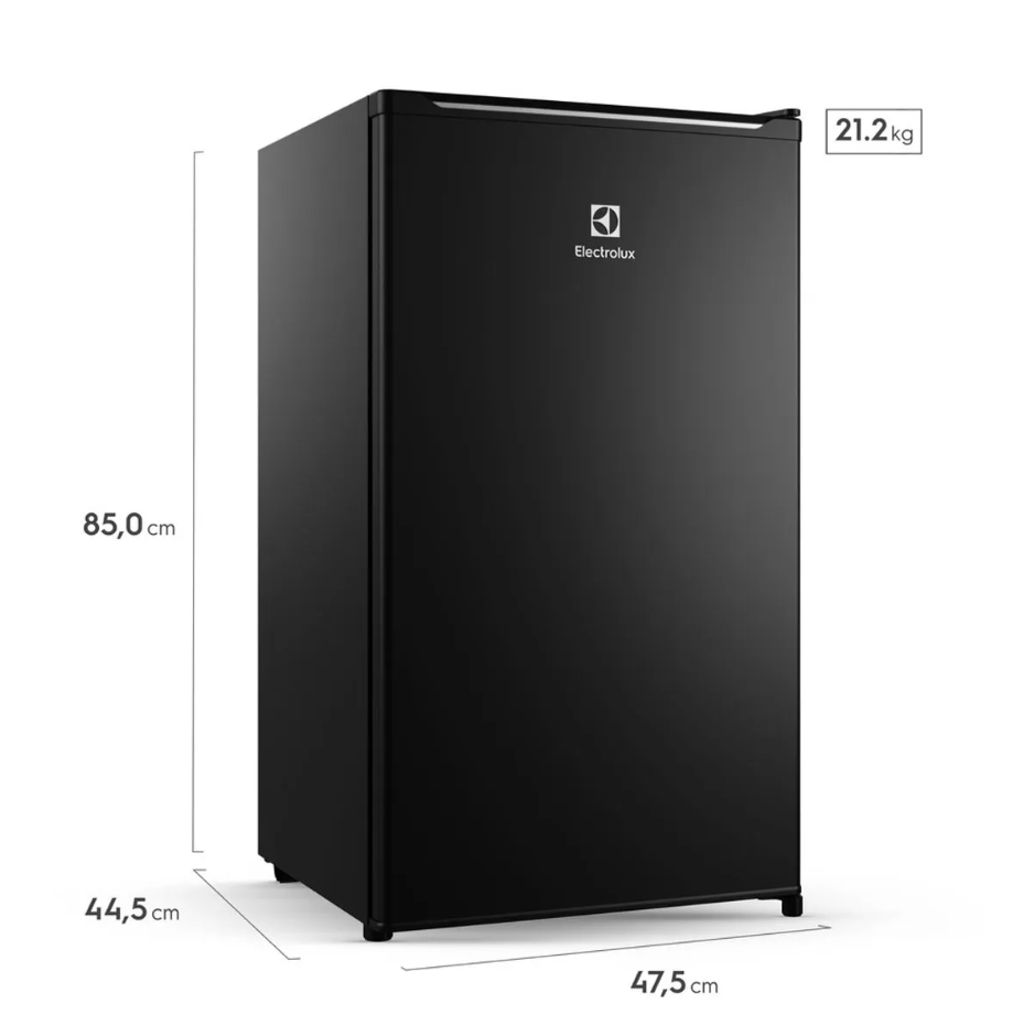 Frigobar Electrolux 90L Efficient EM90B com Controle de Temperatura -2ºC a 10ºC Preto 220V