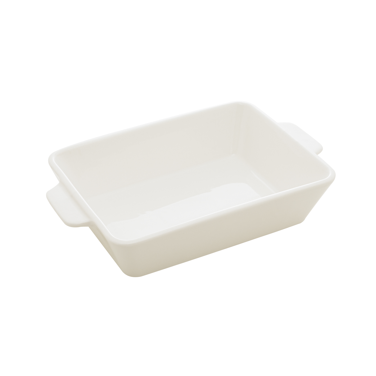 Refratário de Porcelana Coliseu com Alça 23,5cm Branco