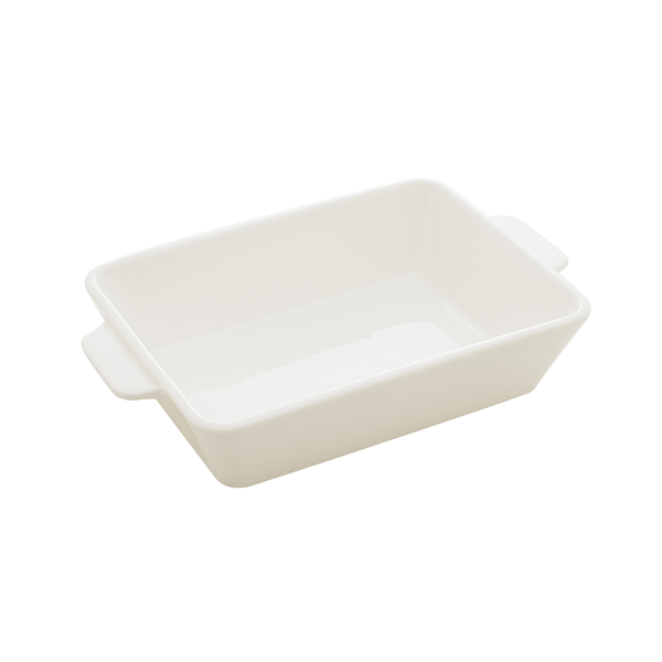 Refratário de Porcelana Coliseu com Alça 23,5cm Branco