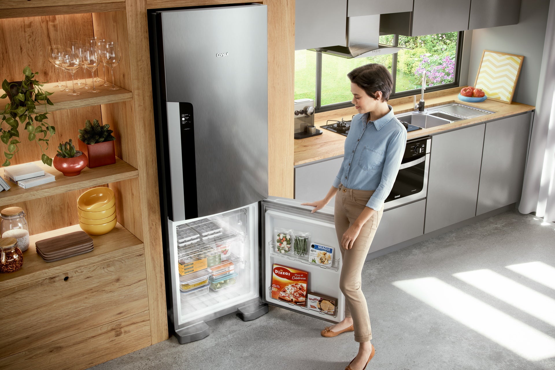 Refrigerador Consul 397L CRE44B Duplex Inverse Evox 220V