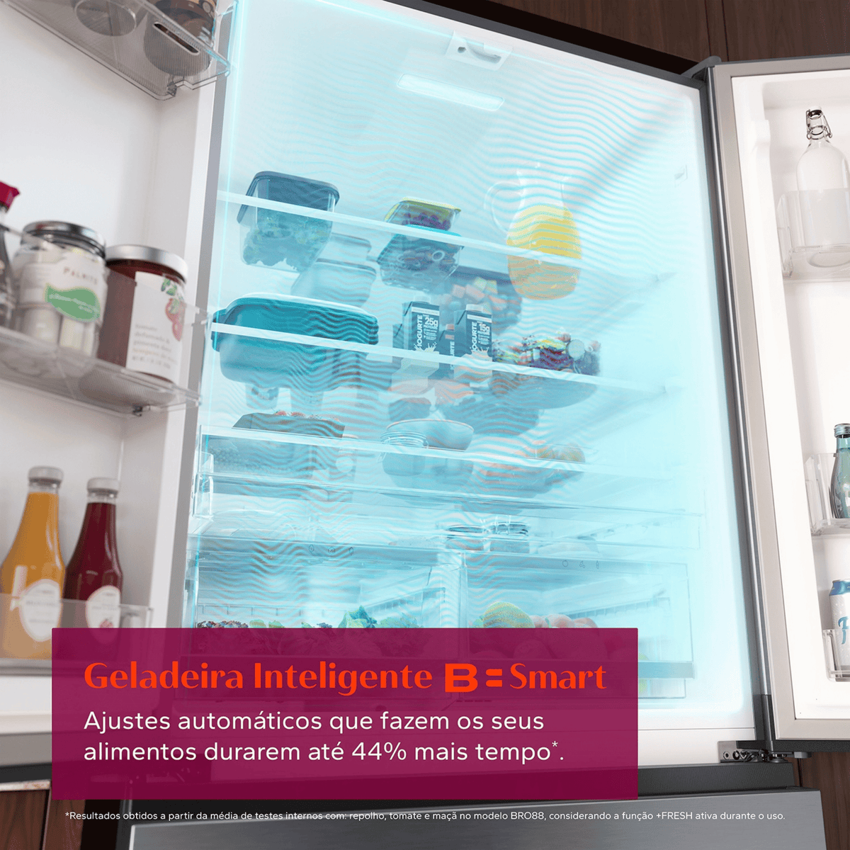 Refrigerador Brastemp 630L BRO88AKXNA 3 Portas Inteligente B=Smart French Door Inverter Inox Bivolt