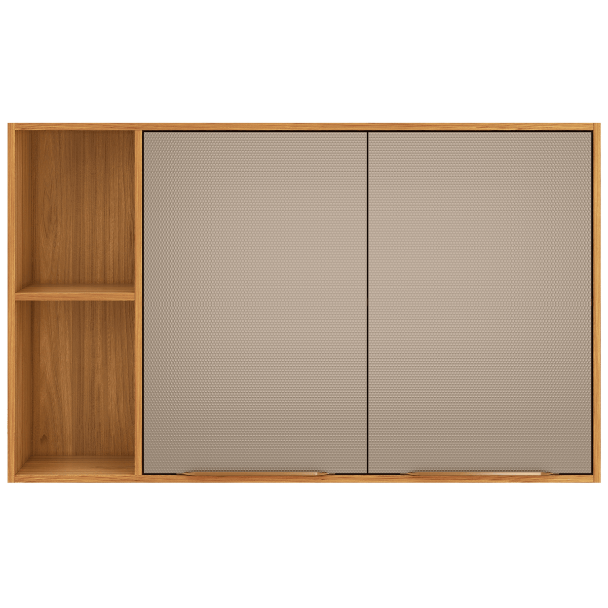 Armário Aéreo de Cozinha Plena Demóbile 100%MDF 120cm 2 Portas Cinamomo e Nude