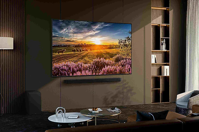 Smart TV QLED 55" 4K Samsung 55Q60D Smart Hub AirSlim Bivolt