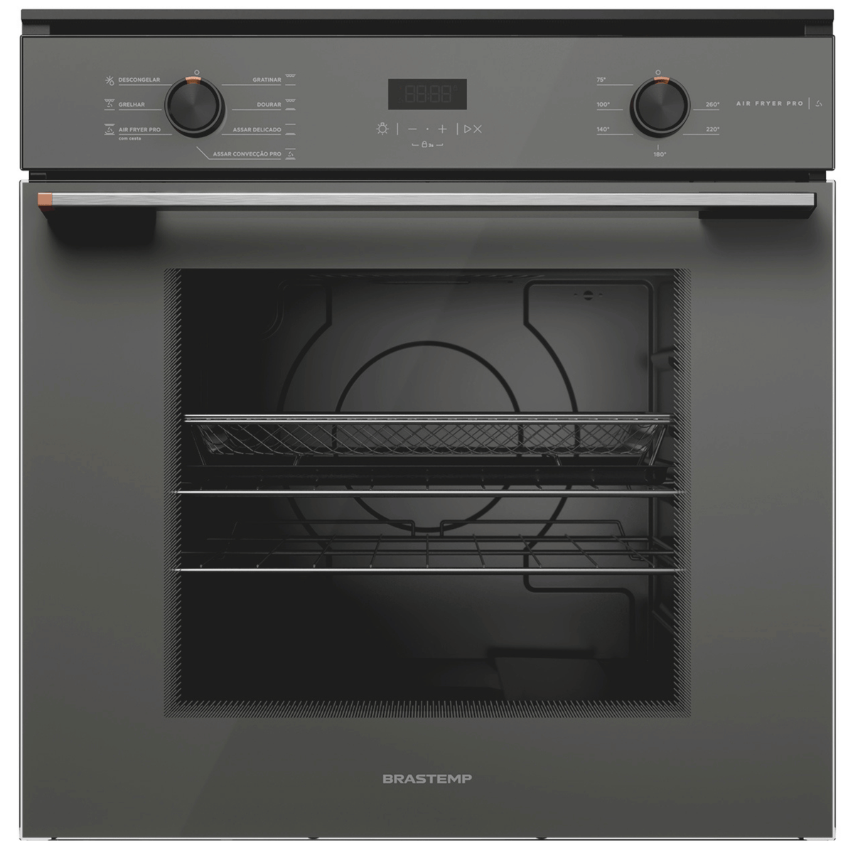 Forno de Embutir Elétrico Brastemp 84L BOX84AR com Air Fryer Pro Cinza 220V