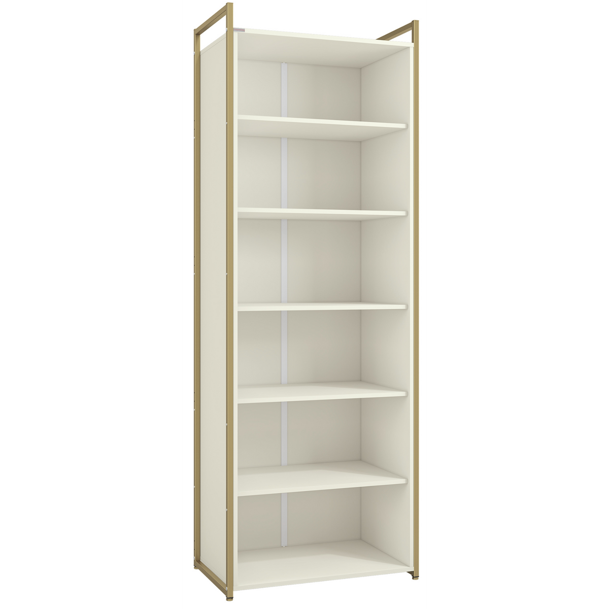 Armário Industrial Closet LI052 Kappesberg 72cm 2 Portas Off White e Dourado