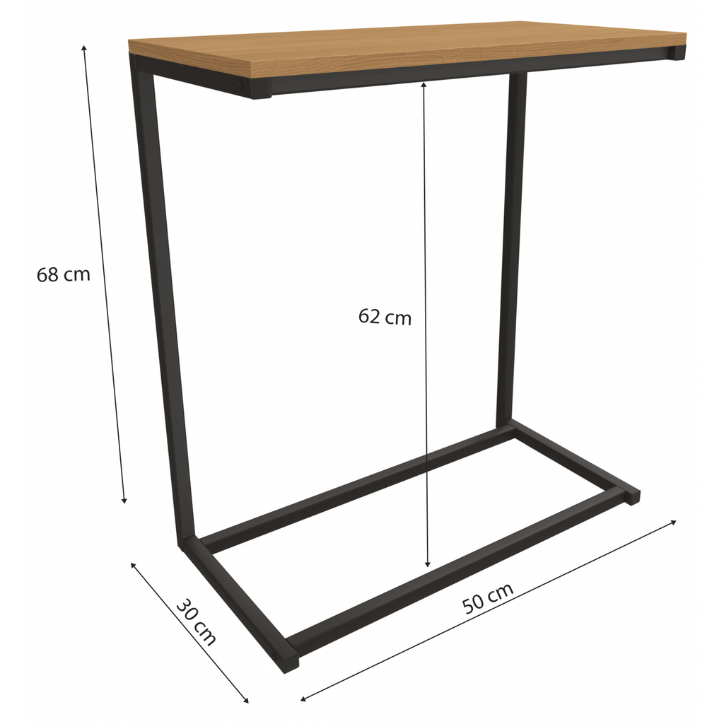 Mesa de Apoio Industrial Kappesberg LI025 Canela e Preto