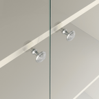 Cristaleira Orion Patrimar 77cm 2 Portas Off White e Cinamomo