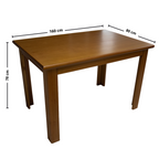 Mesa Retangular Requinte Matte 160x85cm Tampo Madeira Mel