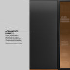 Roupeiro Laredo Demóbile 267cm 4 Portas 4 Gavetas Flex  Nogueira/Preto