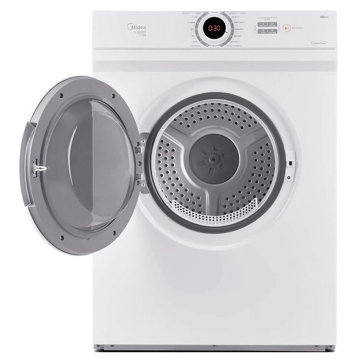 Conjunto Midea Lavadora de Roupas 11KG HealthGuard Inverter+Secadora HealthGuard 11,2Kg 220V