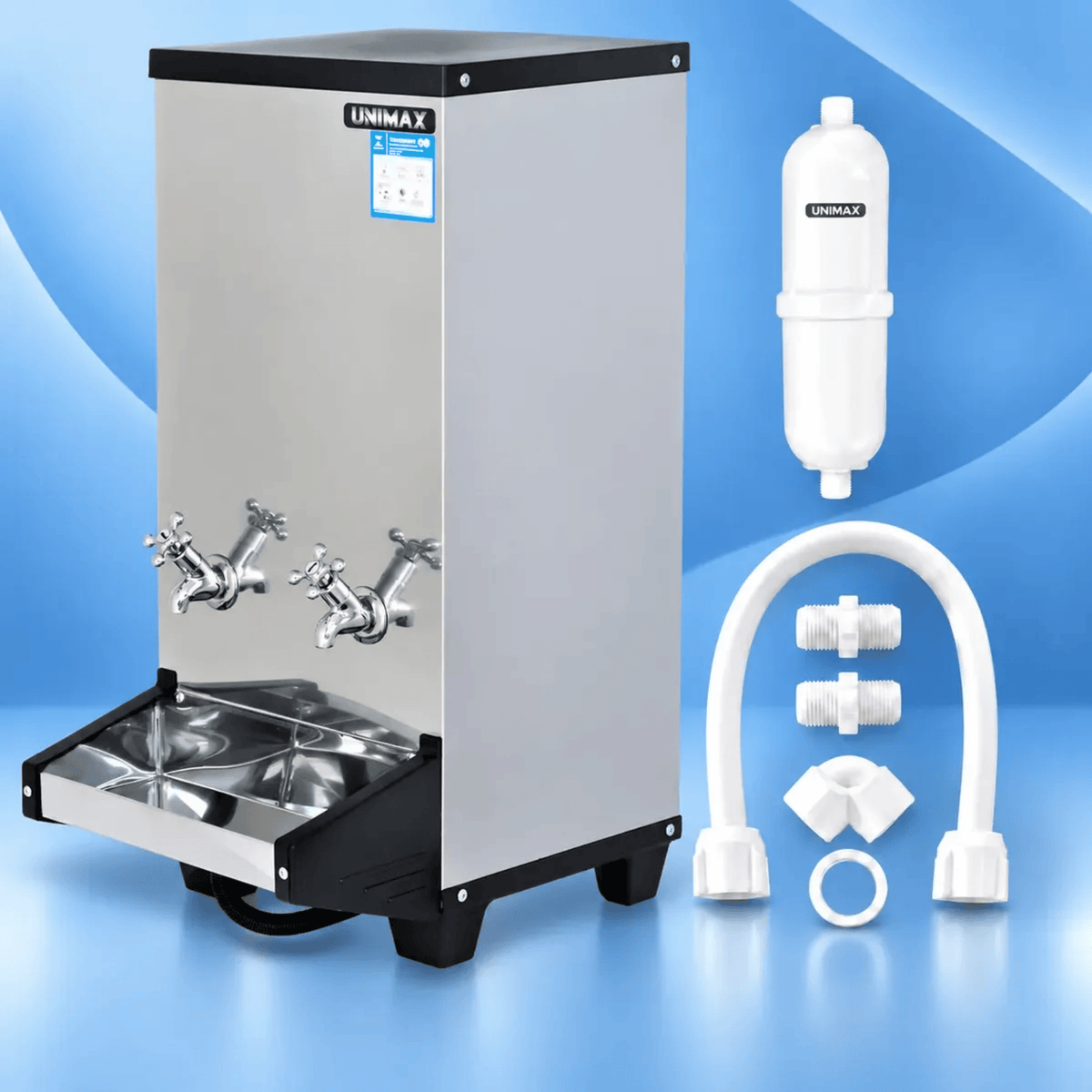 Bebedouro de Água Industrial Unimax 25L Bancada Inox 220V