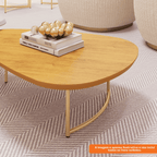 Mesa de Centro Pétala DJ Móveis Orgânica Pé Dourado Cedro