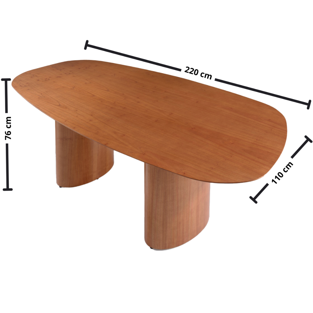 Mesa Vita Orgânica Ferrati 220x110 Laminado Champanhe