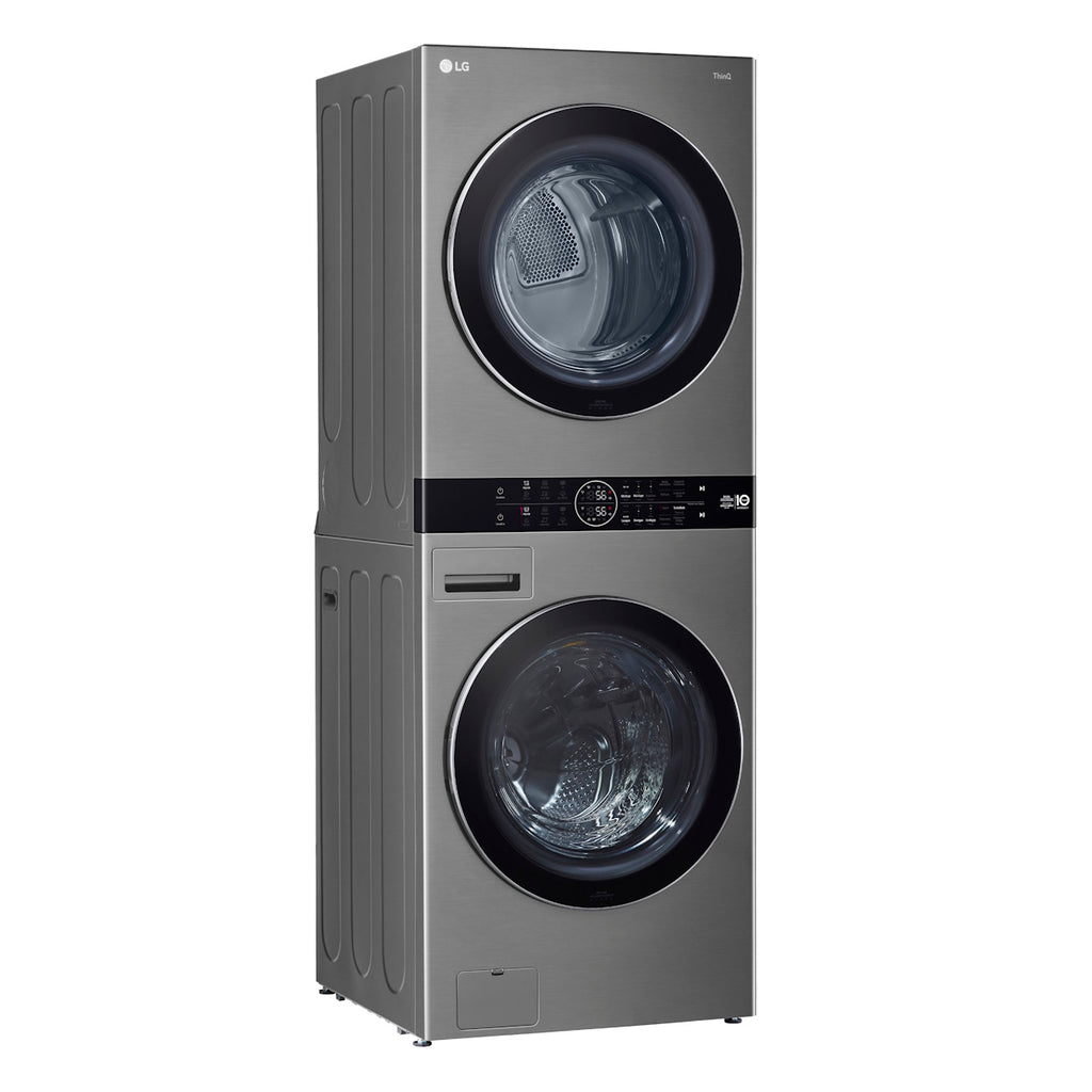 Lavadora e Secadora 17kg LG Torre WashTower AI DD Smart Inox 220V