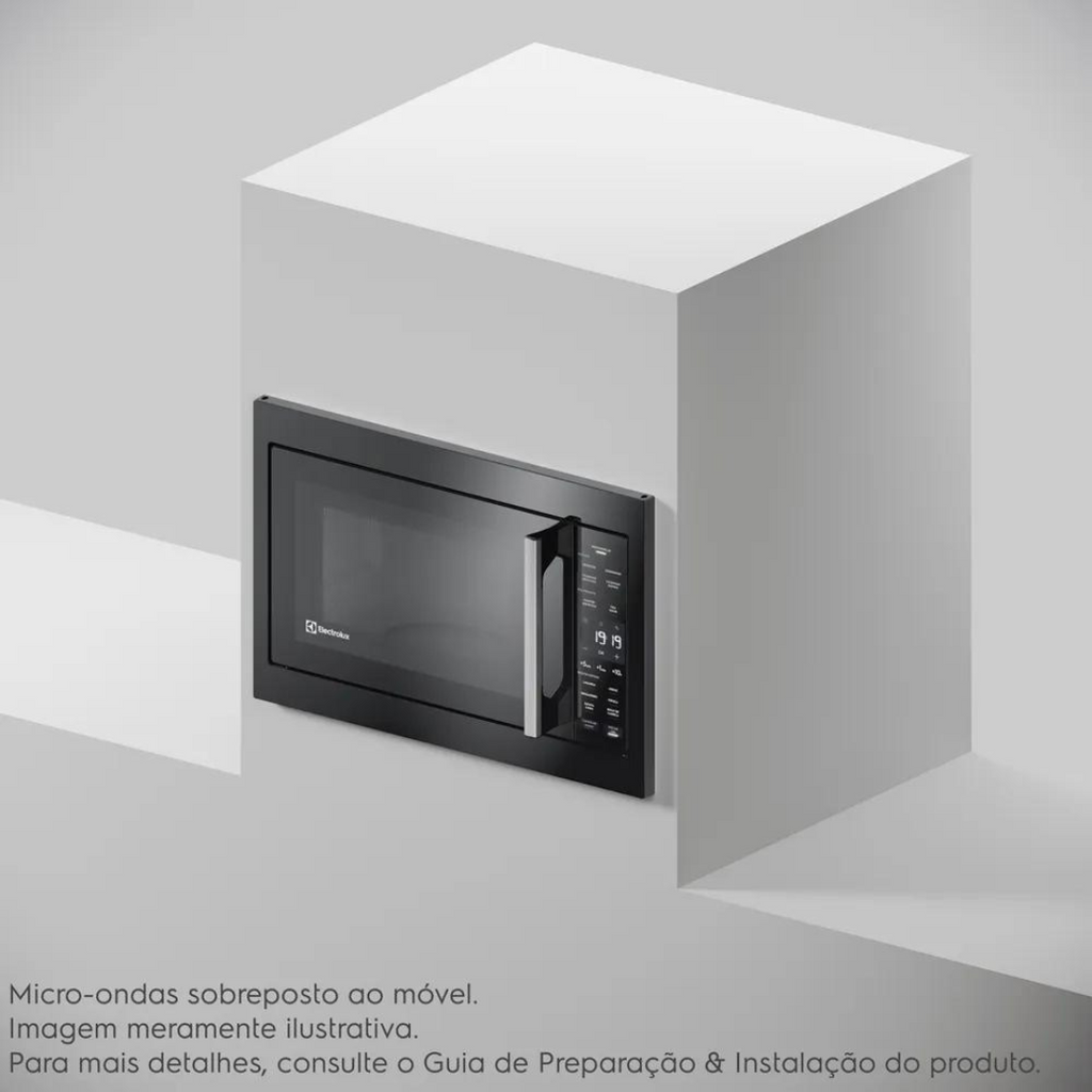 Micro-ondas de Embutir Electrolux 34L  Experience Descongelamento Assistido Preto 220V
