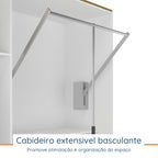 Roupeiro Creta Mambel 200cm 2 Portas de Correr com Espelho 100% MDF Branco