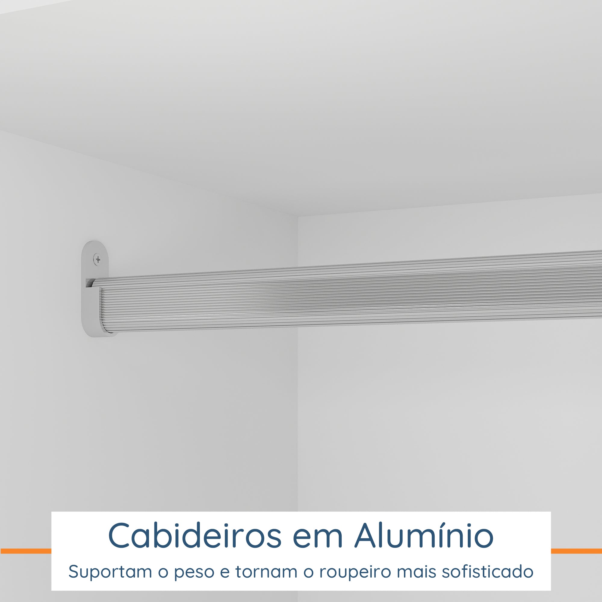 Roupeiro Creta Mambel 200cm 2 Portas de Correr com Espelho 100% MDF Branco