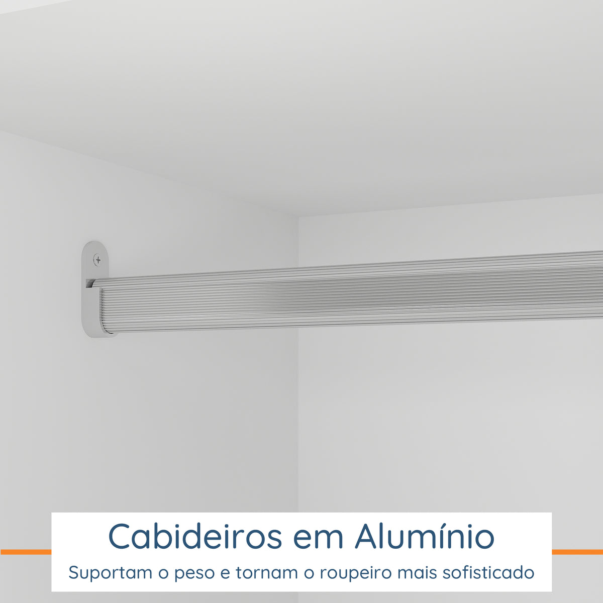 Roupeiro Creta Mambel 200cm 2 Portas de Correr com Espelho 100% MDF Branco