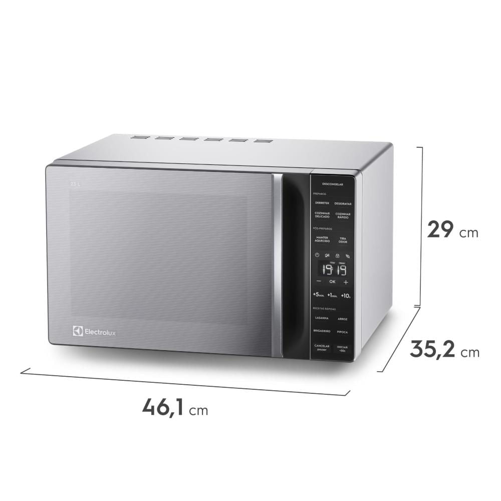 Micro-ondas Electrolux 23L Descongelamento Assistido Prata 220V