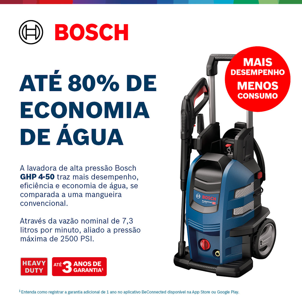 Lavadora de Alta Pressão Bosch GHP 4-50 Motor de Indução 2500PSI 220V